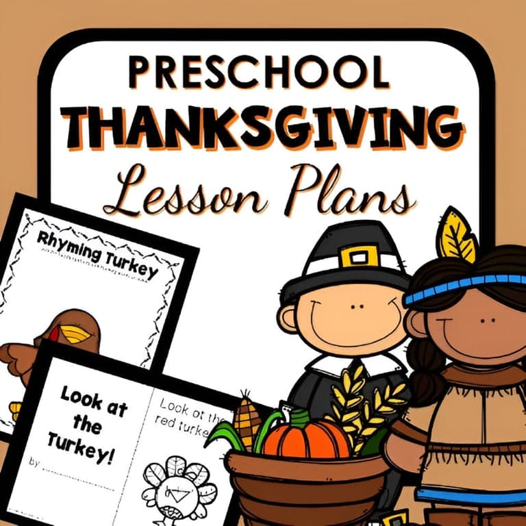 Elementary school Lesson Package | Thanksgiving Theme Preschool Classroom Lesson Plans