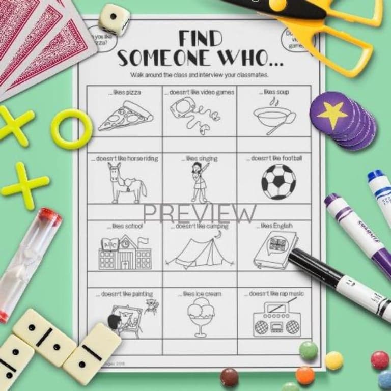 Elementary school Game | All About Me - Find Someone Who Game
