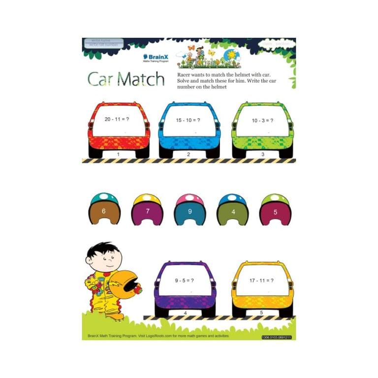 Elementary school Worksheet | Car Match