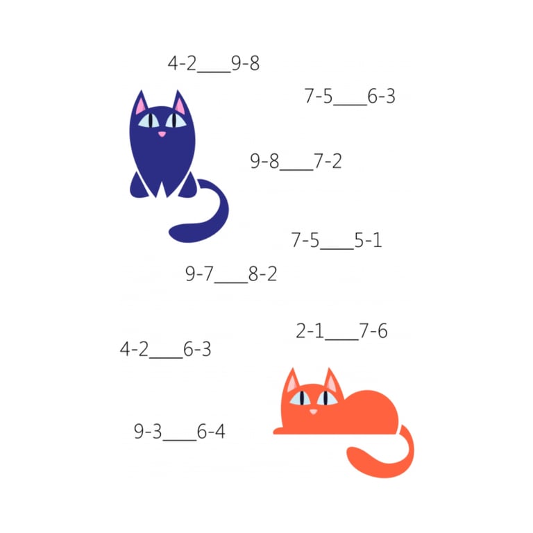 Elementary school Worksheet | Comparison for 1st Grade #10