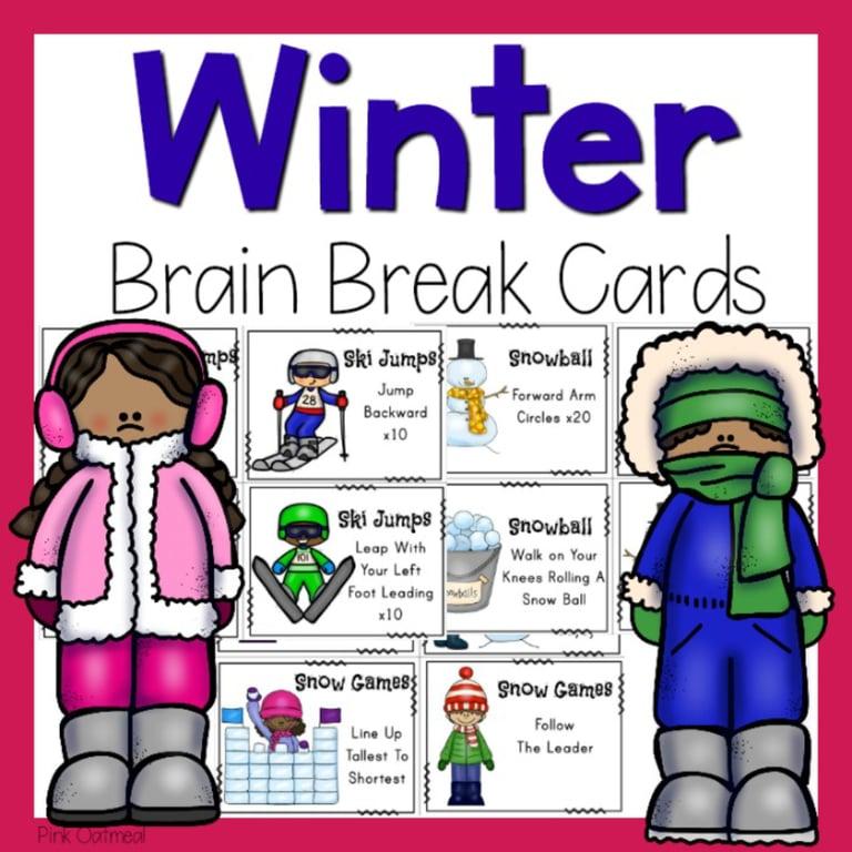Elementary school Energizer | Winter Theme Brain Break Cards