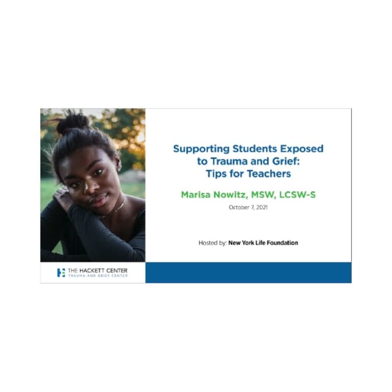 Elementary school Webinar | Supporting Students Exposed to Trauma & Grief: Tips for Teachers