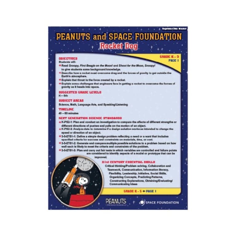 Elementary school Lesson Idea | Peanuts and Space Foundation: Rocket Dog