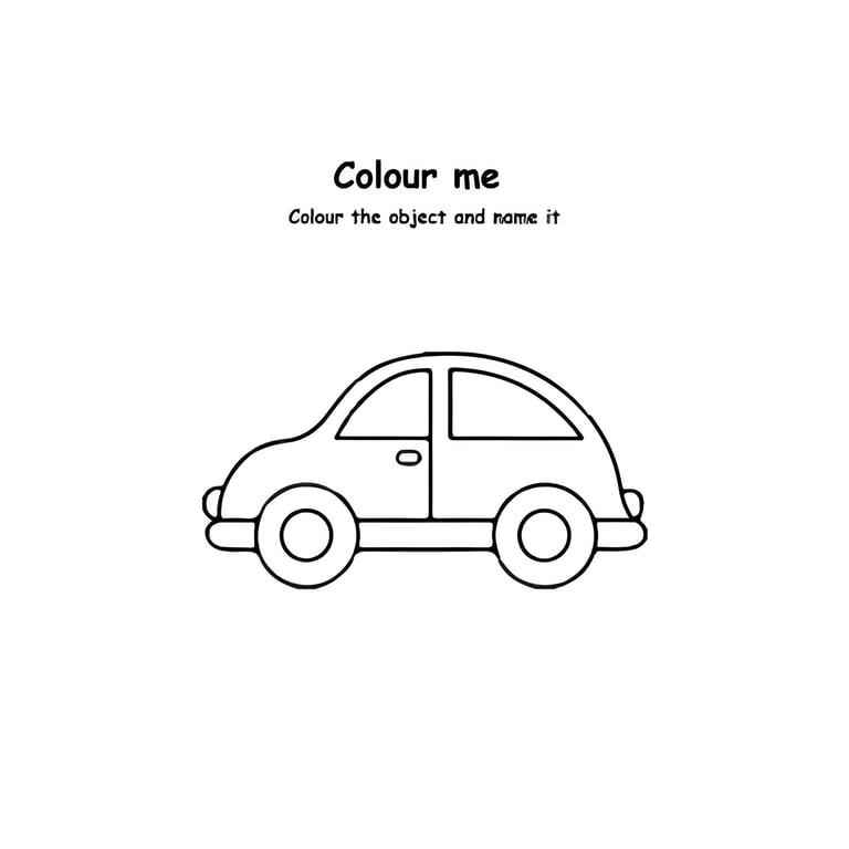 Elementary school Worksheet | Art And Craft Worksheet: Transportation Coloring Pages - Car