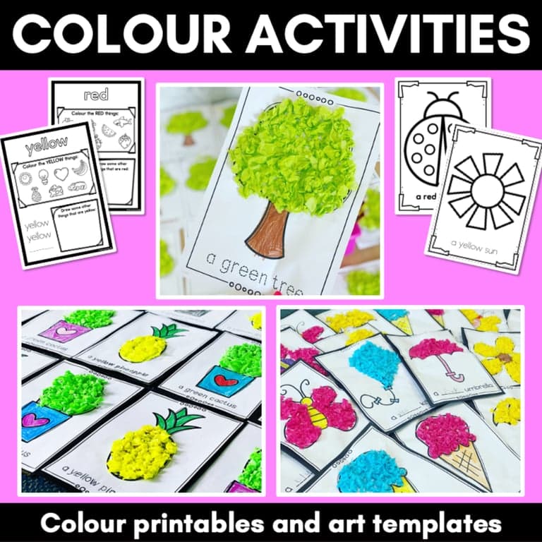 Elementary school Worksheet | Colour Activities & Fine Motor Crafts - Kindergarten Colour Worksheets