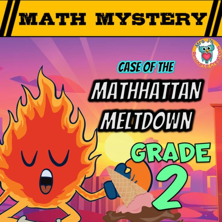 Elementary school Game | Summer Math Mystery: Case of the Mathhattan Meltdown - 2nd Grade Edition