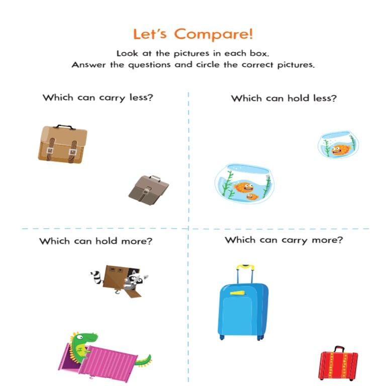 Elementary school Worksheet | Let's Compare Worksheet: Big or Small