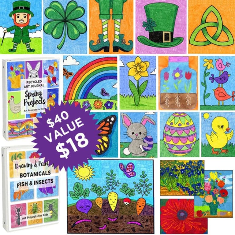 Elementary school Lesson Package | Spring Art Projects for Elementary Students 1st-3rd Grade