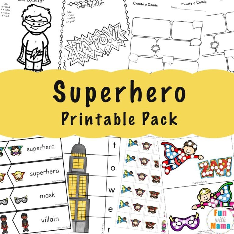 Elementary school Lesson Package | Superhero Activities Pack