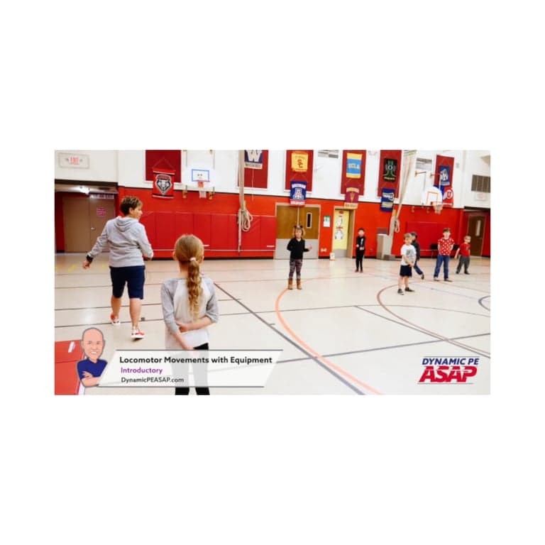 Elementary school Lesson Idea | Locomotor Movements With Equipment