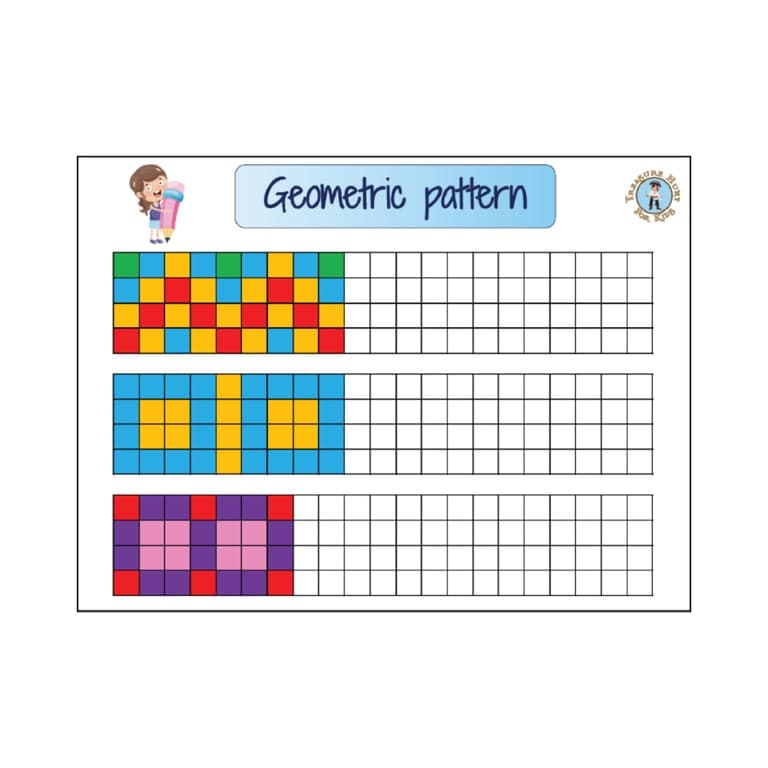 Elementary school Worksheet | Geometric Pattern