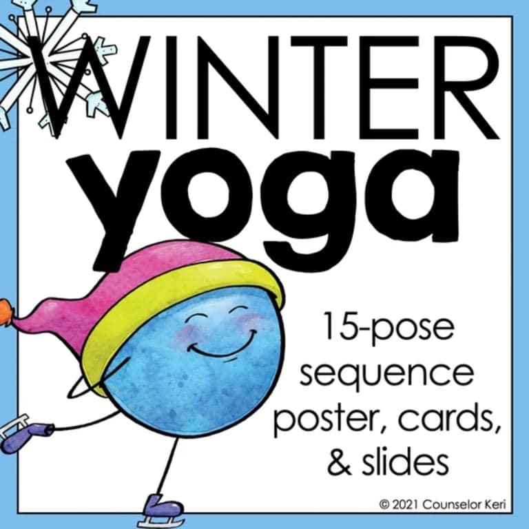 Elementary school Energizer | Winter Yoga Activity: Yoga Brain Break for School Counseling Lesson
