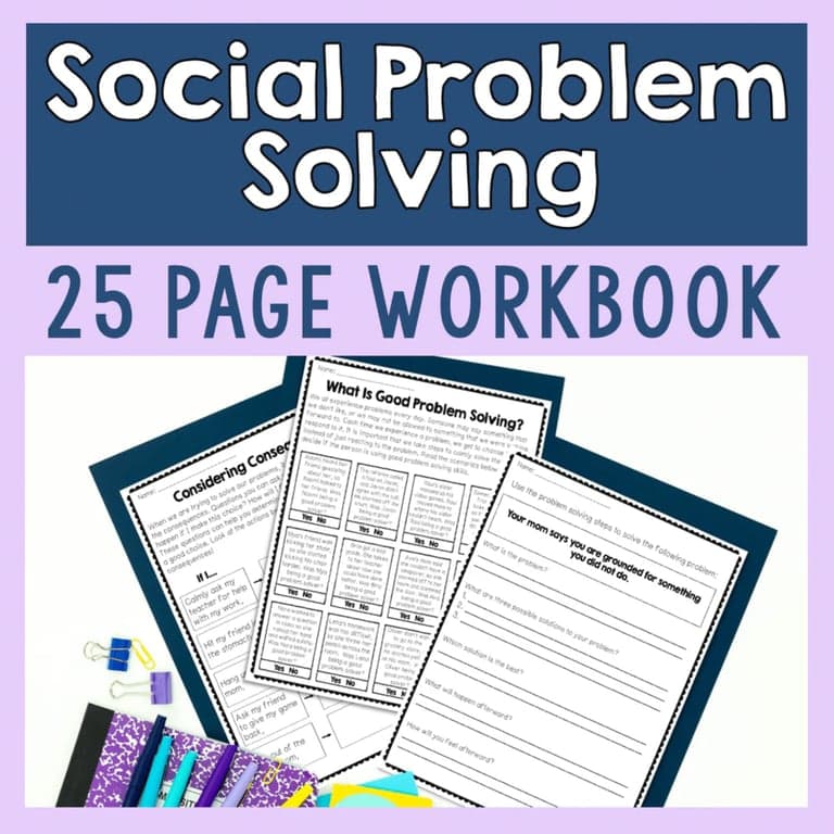 Elementary school Workbook | Social Problem Solving For Kids