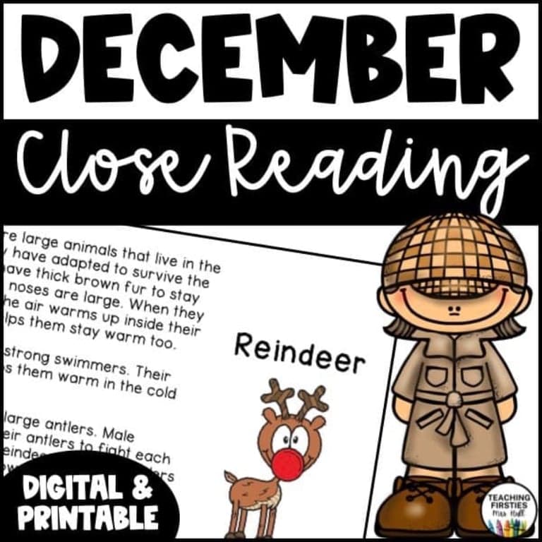 Elementary school Lesson Package | December Close Reading Passages