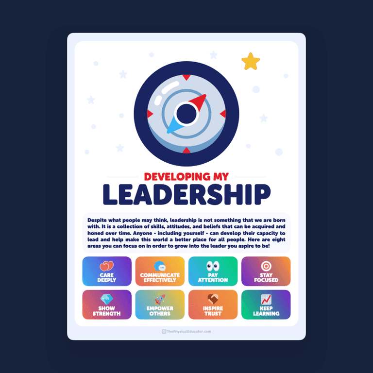 Elementary school Poster | Student Leadership Traits Posters