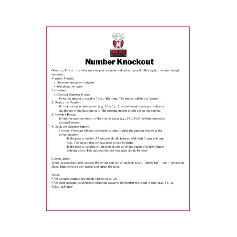 Elementary school Energizer | Classroom Energizers for Elementary Students