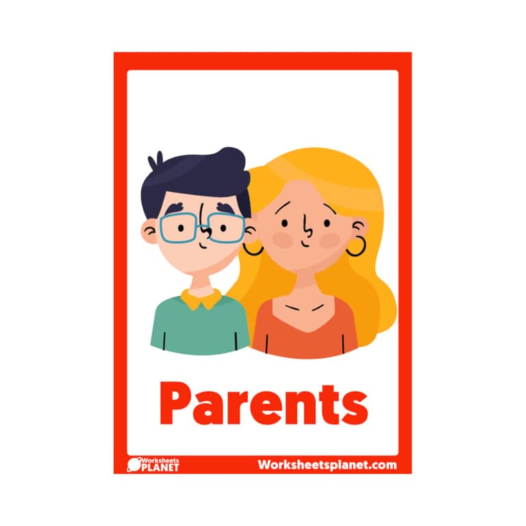 Elementary school Flashcard | Family Members Flashcards - Teaching English