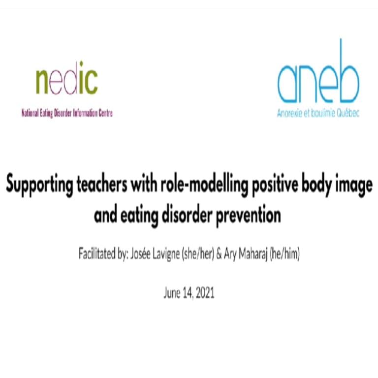 Elementary school Webinar | Supporting Teachers Positive Body Image and Eating Disorder Prevention