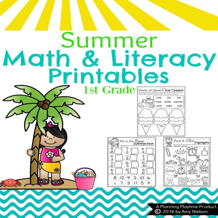 Elementary school Worksheet | Summer First Grade Worksheets
