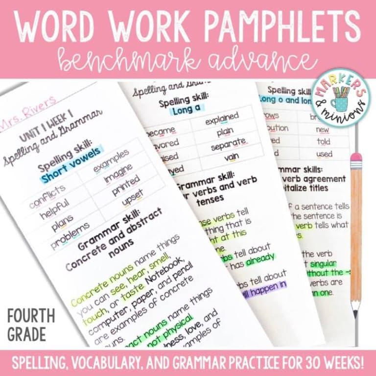 Elementary school Material | Spelling, Vocabulary, and Grammar Pamphlets