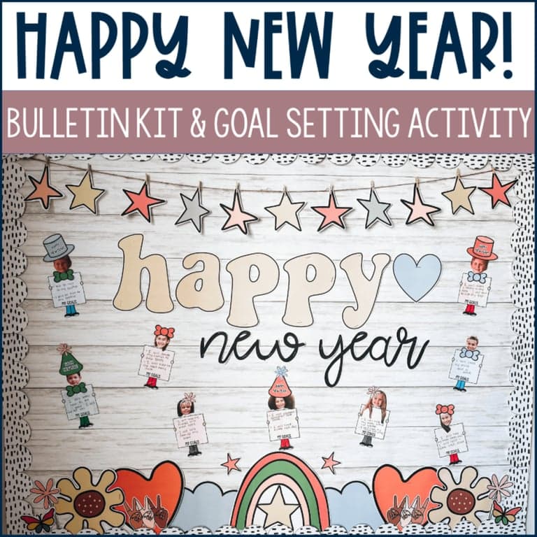 Elementary school Material | New Years Bulletin Board Kit