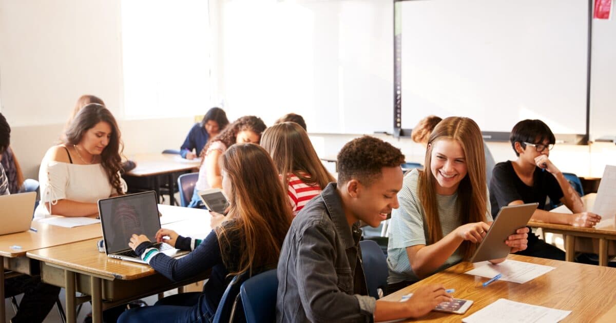 Young people return to secondary school