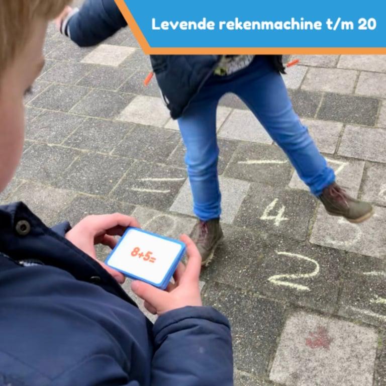 Elementary school Spel |  Levende Rekenmachine: + en – t/m 20