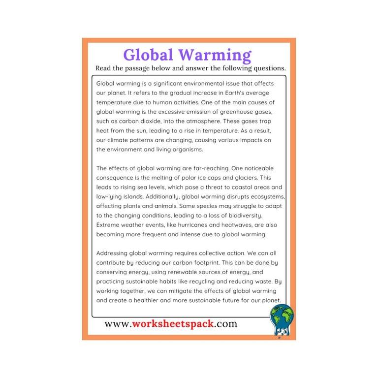 Elementary school Worksheet | Grade 5 Reading Comprehension