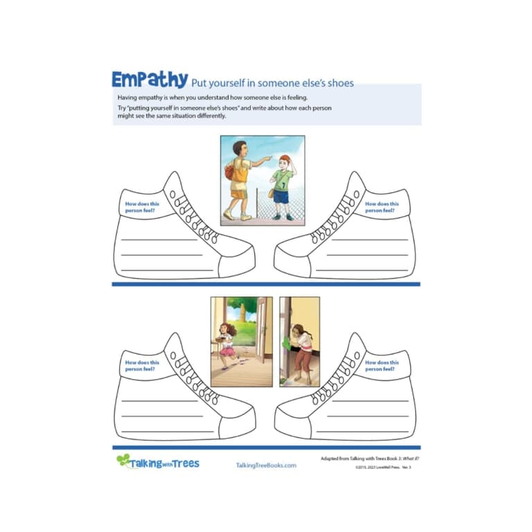 Elementary school Worksheet | Walk in Someone's Shoes Worksheet