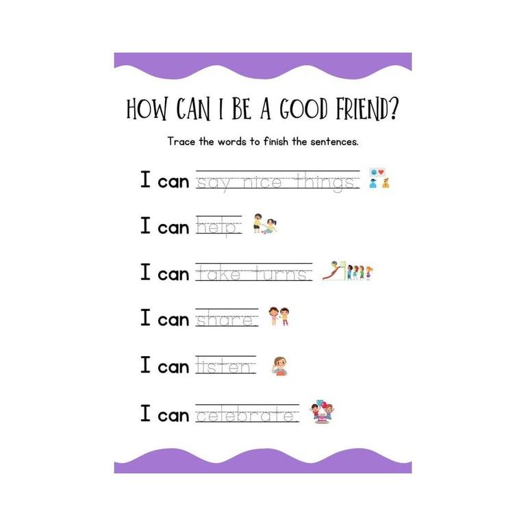Elementary school Worksheet | How Can I be a Good Friend?