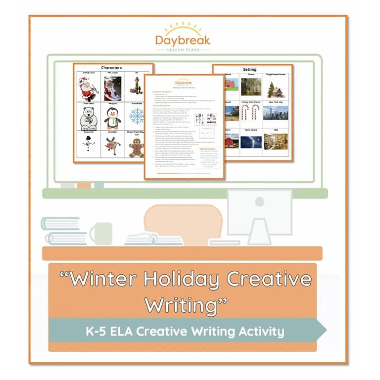 Elementary school Lesson Package | Winter Holiday Creative Writing