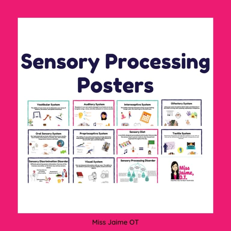 Elementary school Poster | Sensory Processing by Miss Jaime, O.T.