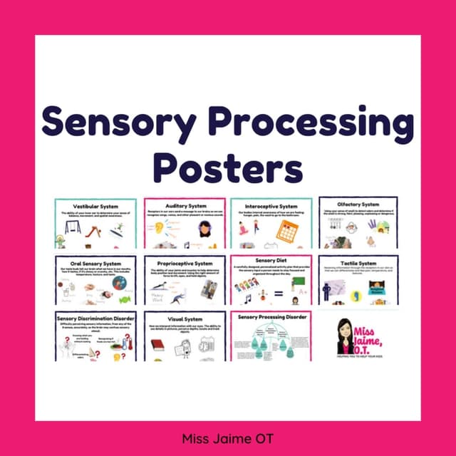 Elementary school Poster | Sensory Processing by Miss Jaime, O.T.