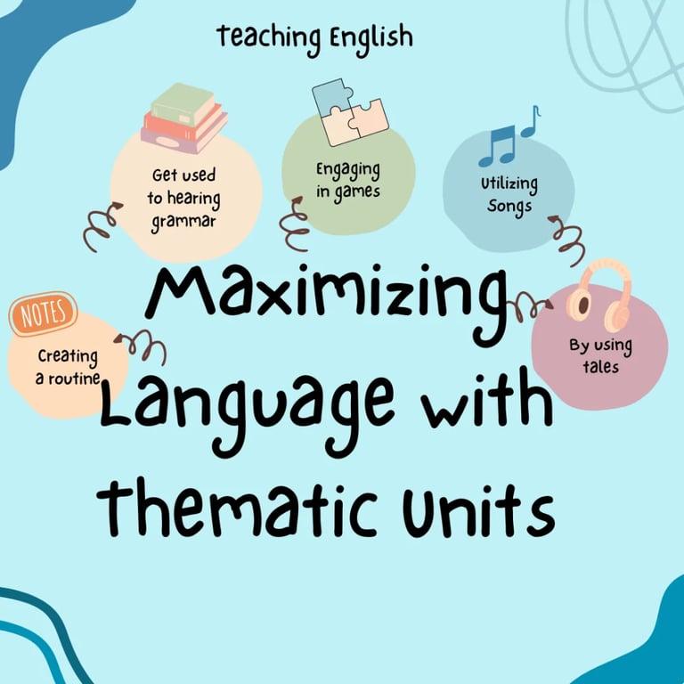 Elementary school Blog | Maximizing Language With Thematic Units