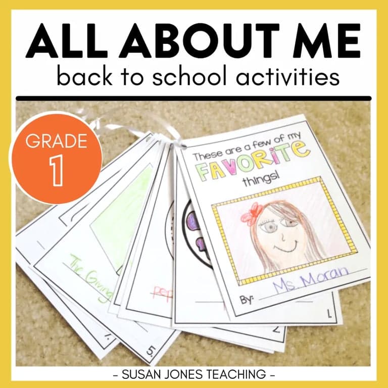 Elementary school Lesson Package | All About Me Activities for Back to School