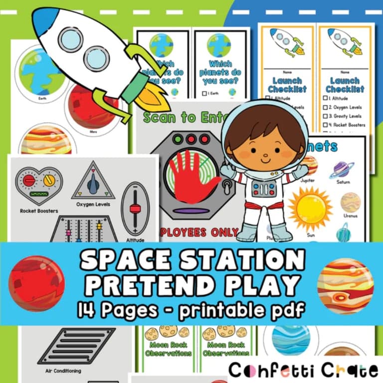Elementary school Material | Space Station Pretend Play - Printable PDF