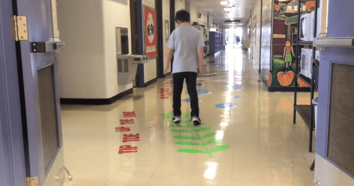Sensory path in Canadian school helps children physically and academically