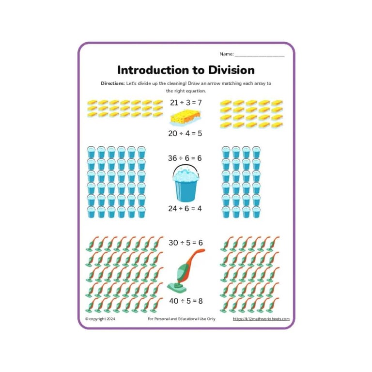 Elementary school Worksheet | 3rd Grade Division