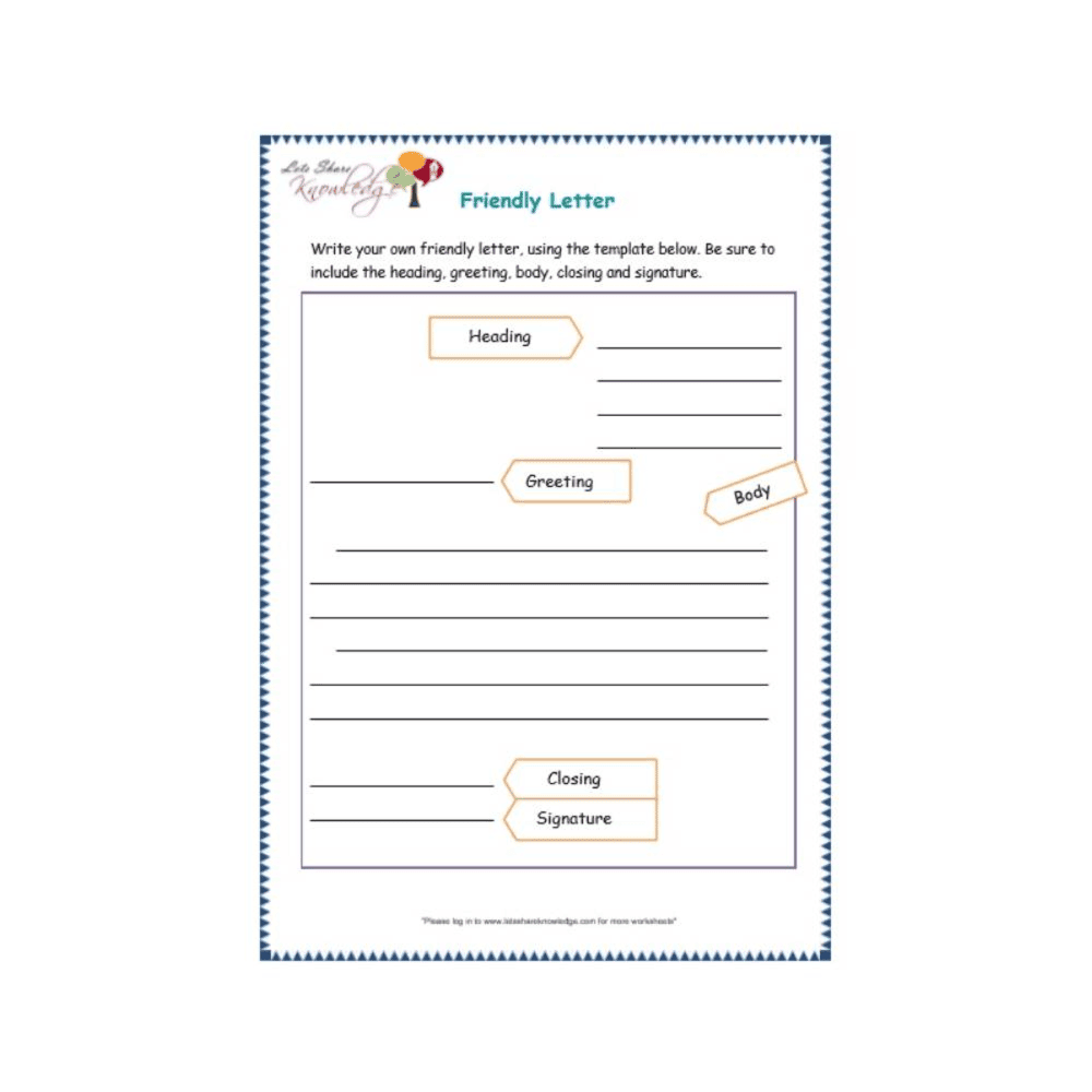 Elementary school Worksheet | Grade 3 Grammar Topic 44: Letters