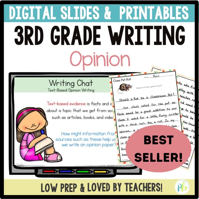 Elementary school Lesson Package | 3rd Grade Explicit Opinion Writing Curriculum