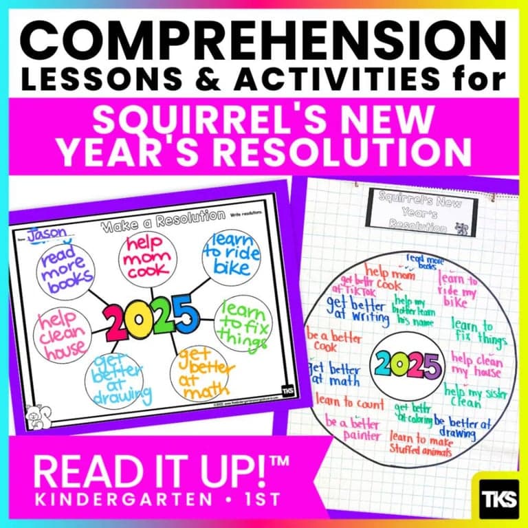 Elementary school Lesson Package | Read It Up! Squirrel's New Year's Resolution