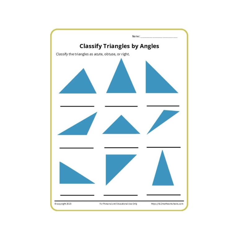 Elementary school Worksheet | 4th Grade Geometry