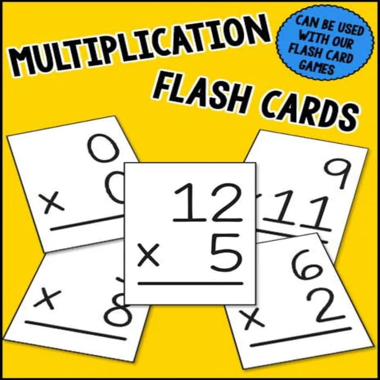 Elementary school Flashcard | Multiplication Flash Cards