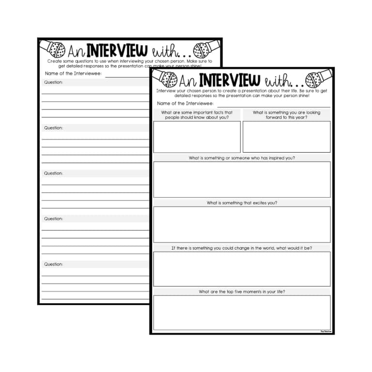 Elementary school Worksheet | An Interview With… Worksheet