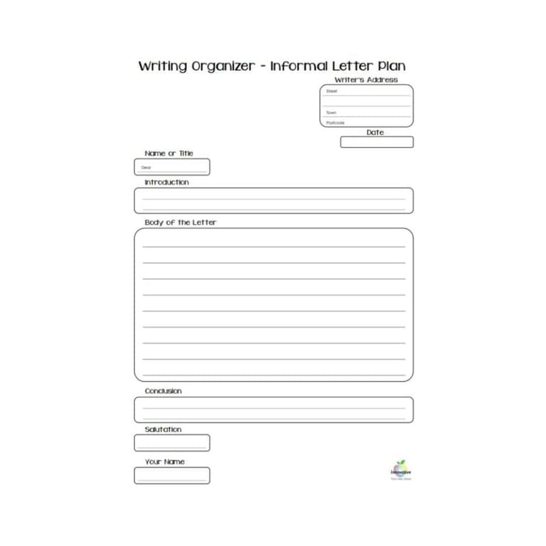 Elementary school Worksheet | Letter Writing Templates - Informal and Formal