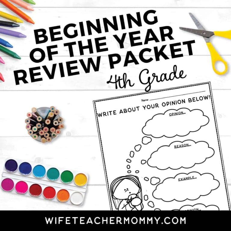 Elementary school Lesson Package | 4th Grade Beginning of the Year Review