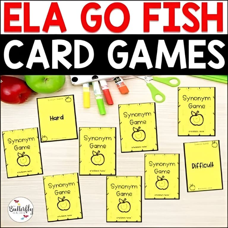 Elementary school Game | Parts of Speech Matching Hands-On ELA Fun Activity 3rd-5th Grade