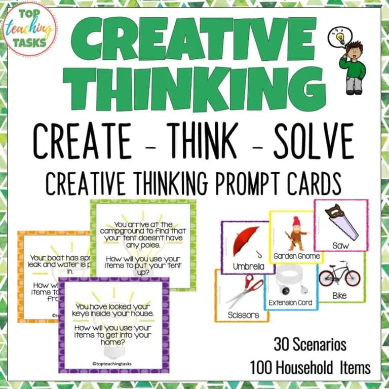 Elementary school Lesson Package | Creative Thinking Activities and Problem Solving Cards