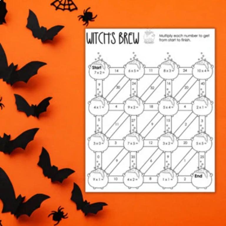 Elementary school Worksheet | Halloween Math Worksheet for Multiplication