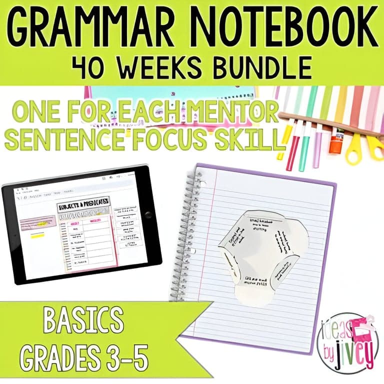 Elementary school Material | Interactive Language Arts Activities Companion: Just the Basics Bundle